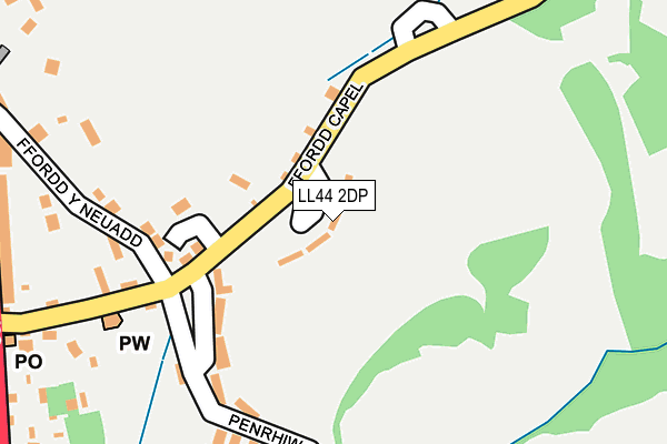 LL44 2DP map - OS OpenMap – Local (Ordnance Survey)