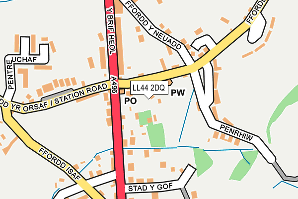 LL44 2DQ map - OS OpenMap – Local (Ordnance Survey)
