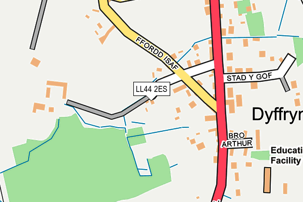 LL44 2ES map - OS OpenMap – Local (Ordnance Survey)