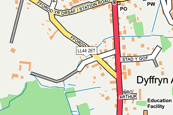 LL44 2ET map - OS OpenMap – Local (Ordnance Survey)