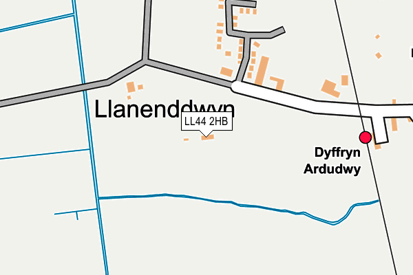 LL44 2HB map - OS OpenMap – Local (Ordnance Survey)