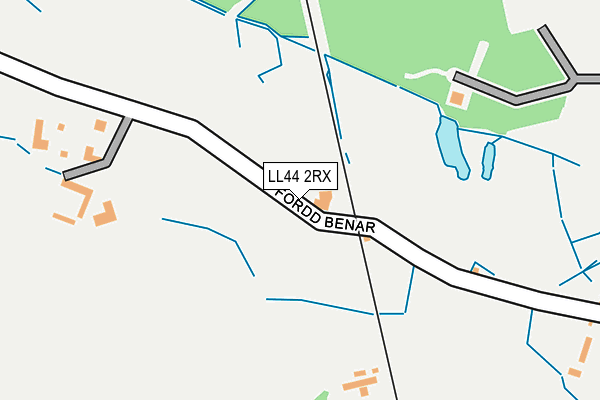LL44 2RX map - OS OpenMap – Local (Ordnance Survey)