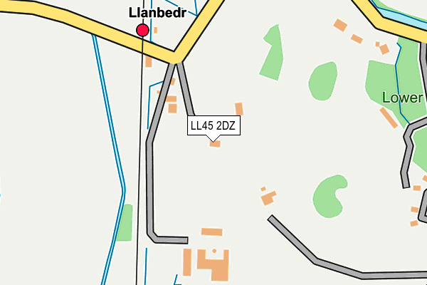 LL45 2DZ map - OS OpenMap – Local (Ordnance Survey)