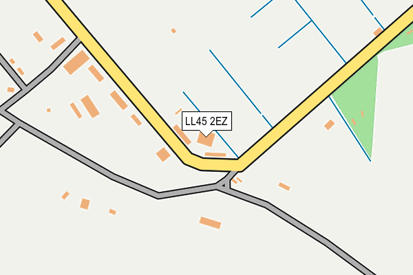 LL45 2EZ map - OS OpenMap – Local (Ordnance Survey)