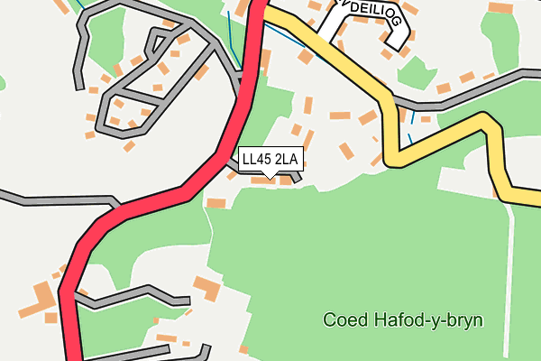 LL45 2LA map - OS OpenMap – Local (Ordnance Survey)