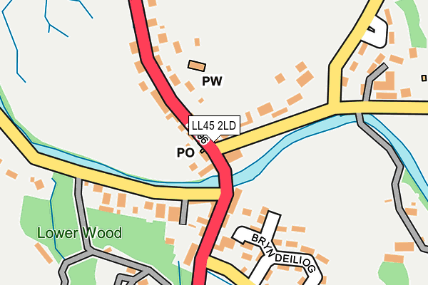 LL45 2LD map - OS OpenMap – Local (Ordnance Survey)