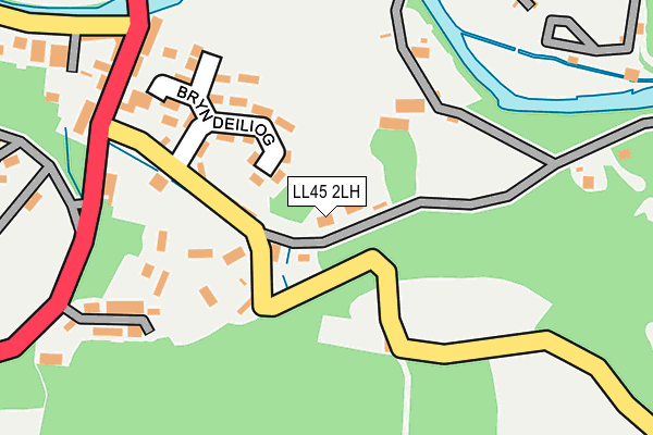 LL45 2LH map - OS OpenMap – Local (Ordnance Survey)