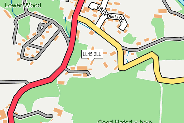 LL45 2LL map - OS OpenMap – Local (Ordnance Survey)