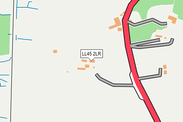 LL45 2LR map - OS OpenMap – Local (Ordnance Survey)