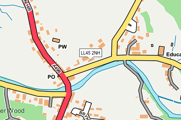 LL45 2NH map - OS OpenMap – Local (Ordnance Survey)