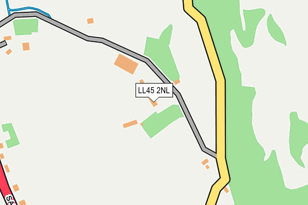 LL45 2NL map - OS OpenMap – Local (Ordnance Survey)