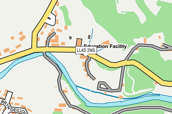 LL45 2NS map - OS OpenMap – Local (Ordnance Survey)