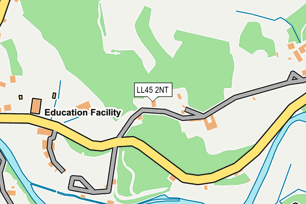 LL45 2NT map - OS OpenMap – Local (Ordnance Survey)