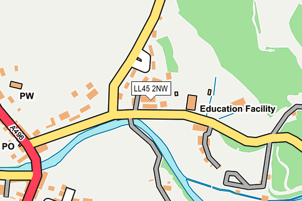LL45 2NW map - OS OpenMap – Local (Ordnance Survey)