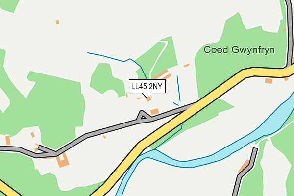 LL45 2NY map - OS OpenMap – Local (Ordnance Survey)