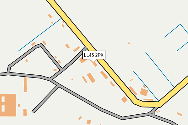 LL45 2PX map - OS OpenMap – Local (Ordnance Survey)