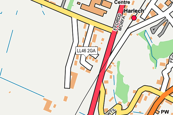 LL46 2GA map - OS OpenMap – Local (Ordnance Survey)