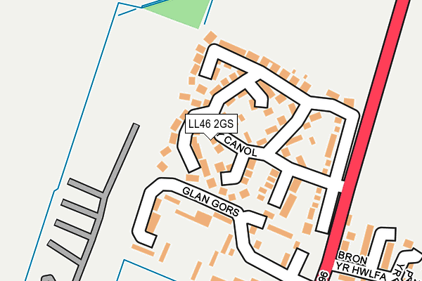 LL46 2GS map - OS OpenMap – Local (Ordnance Survey)