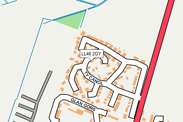 LL46 2GY map - OS OpenMap – Local (Ordnance Survey)