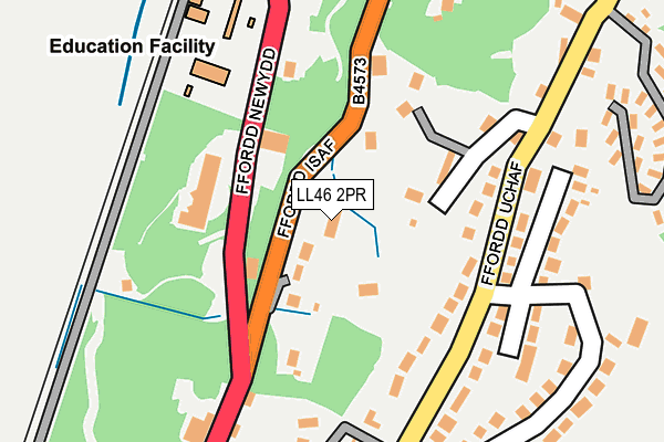 LL46 2PR map - OS OpenMap – Local (Ordnance Survey)
