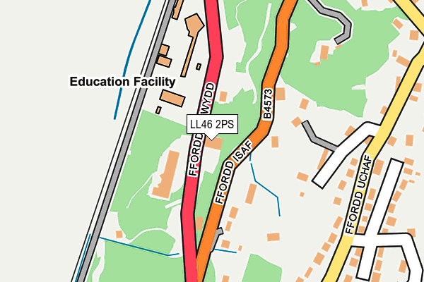 LL46 2PS map - OS OpenMap – Local (Ordnance Survey)