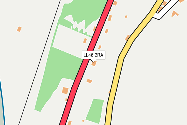 LL46 2RA map - OS OpenMap – Local (Ordnance Survey)