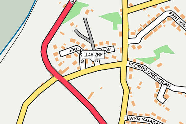 LL46 2RF map - OS OpenMap – Local (Ordnance Survey)