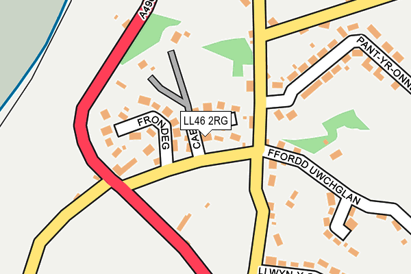 LL46 2RG map - OS OpenMap – Local (Ordnance Survey)