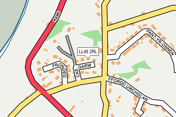 LL46 2RL map - OS OpenMap – Local (Ordnance Survey)