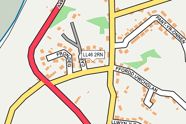 LL46 2RN map - OS OpenMap – Local (Ordnance Survey)