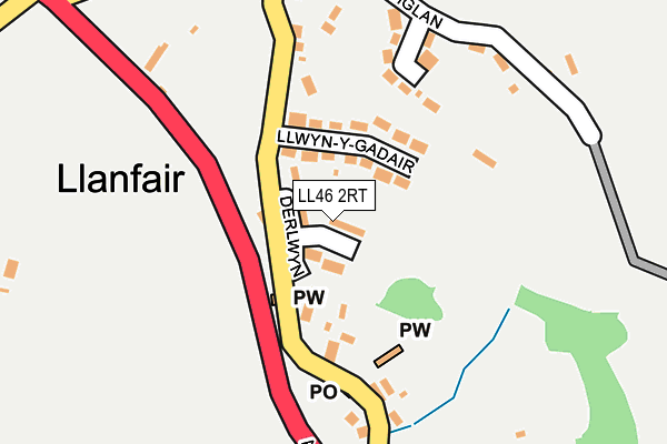 LL46 2RT map - OS OpenMap – Local (Ordnance Survey)