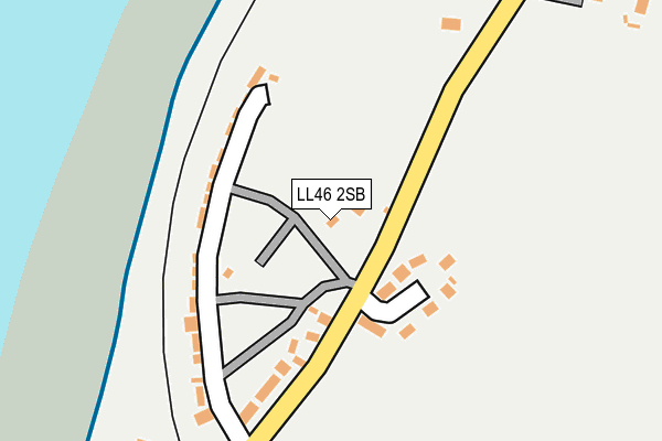 LL46 2SB map - OS OpenMap – Local (Ordnance Survey)