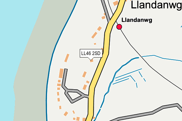 LL46 2SD map - OS OpenMap – Local (Ordnance Survey)
