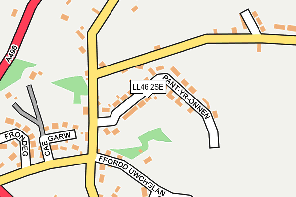 LL46 2SE map - OS OpenMap – Local (Ordnance Survey)