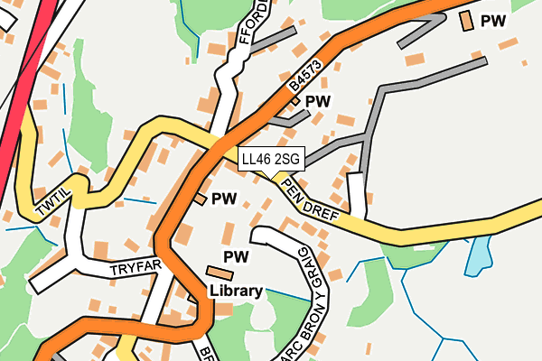 LL46 2SG map - OS OpenMap – Local (Ordnance Survey)