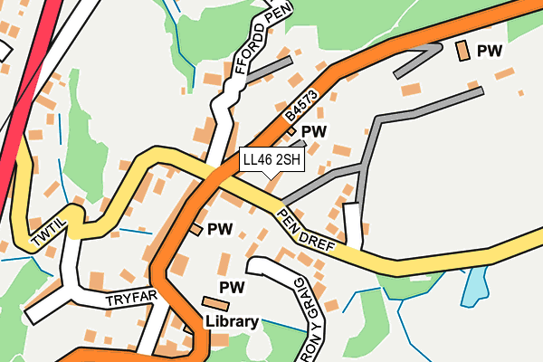 LL46 2SH map - OS OpenMap – Local (Ordnance Survey)