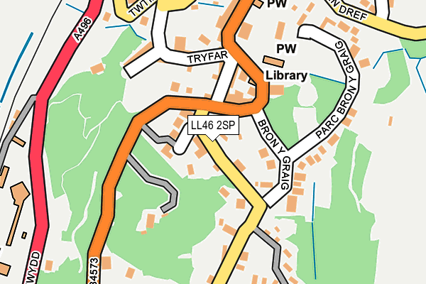 LL46 2SP map - OS OpenMap – Local (Ordnance Survey)