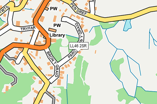 LL46 2SR map - OS OpenMap – Local (Ordnance Survey)