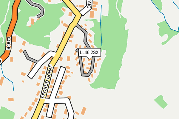 LL46 2SX map - OS OpenMap – Local (Ordnance Survey)