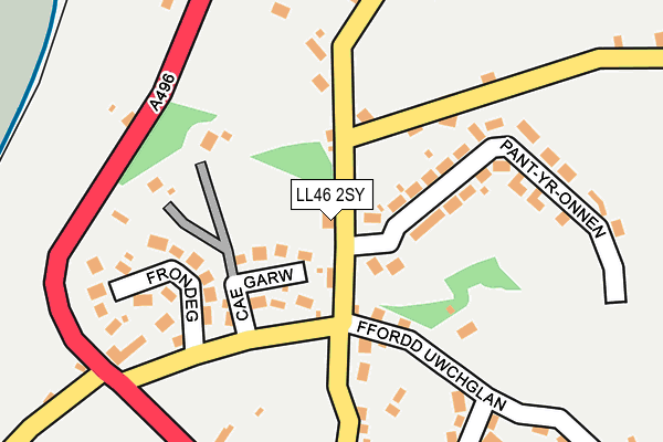LL46 2SY map - OS OpenMap – Local (Ordnance Survey)