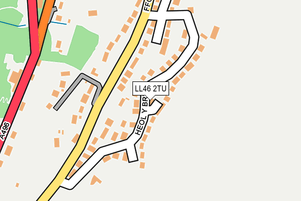 LL46 2TU map - OS OpenMap – Local (Ordnance Survey)
