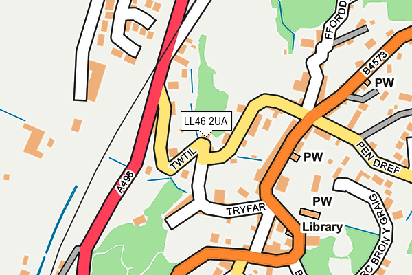LL46 2UA map - OS OpenMap – Local (Ordnance Survey)