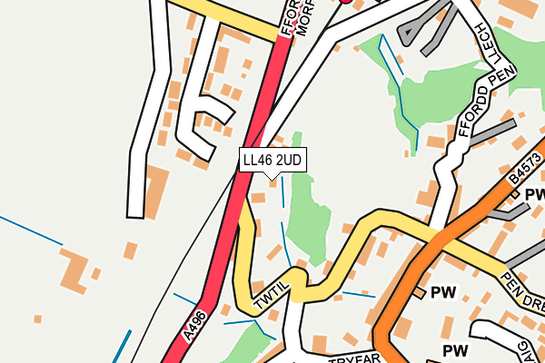 LL46 2UD map - OS OpenMap – Local (Ordnance Survey)