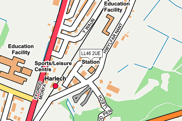 LL46 2UE map - OS OpenMap – Local (Ordnance Survey)
