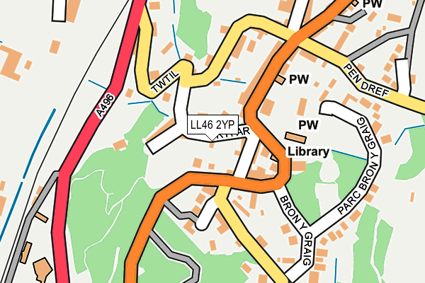 LL46 2YP map - OS OpenMap – Local (Ordnance Survey)
