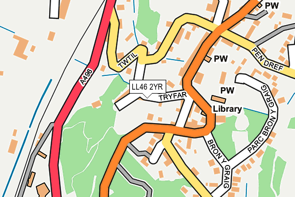 LL46 2YR map - OS OpenMap – Local (Ordnance Survey)