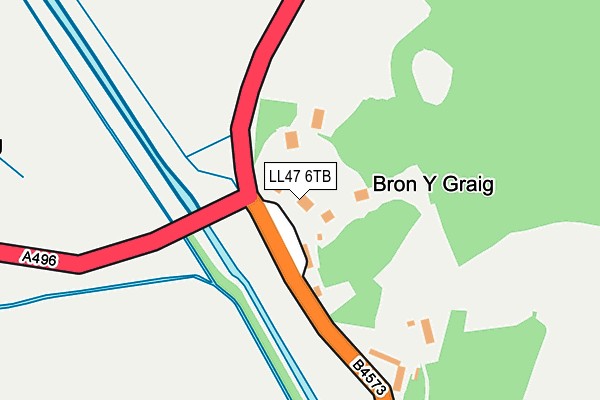 LL47 6TB map - OS OpenMap – Local (Ordnance Survey)