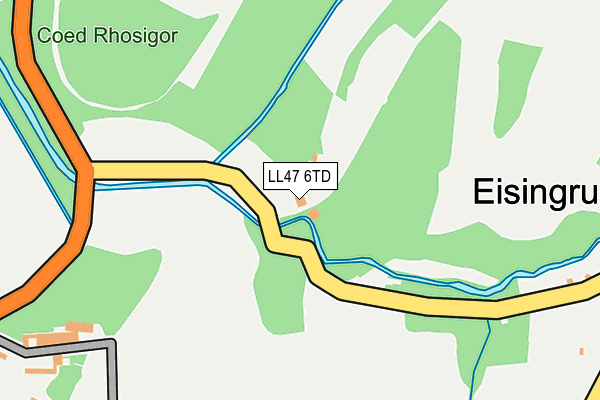 LL47 6TD map - OS OpenMap – Local (Ordnance Survey)