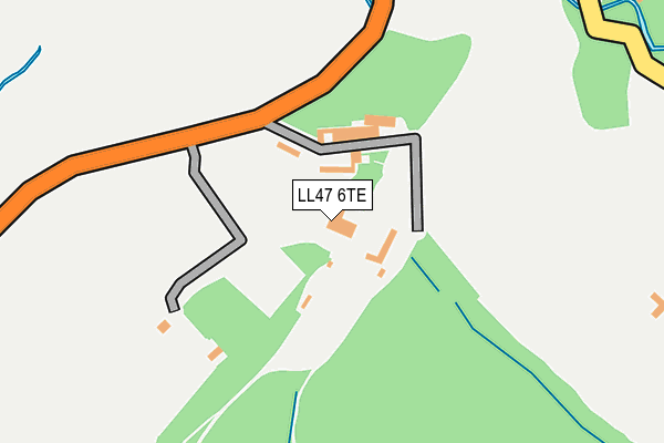 LL47 6TE map - OS OpenMap – Local (Ordnance Survey)