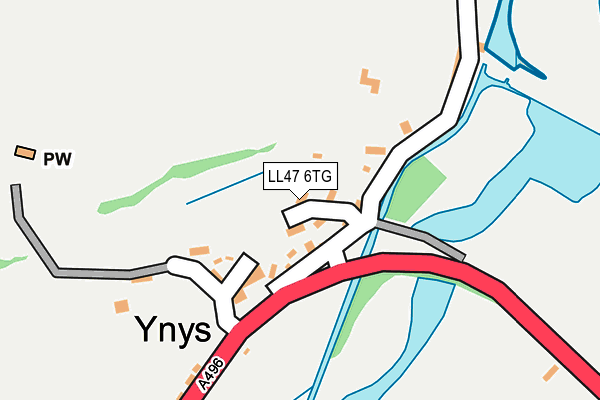 LL47 6TG map - OS OpenMap – Local (Ordnance Survey)
